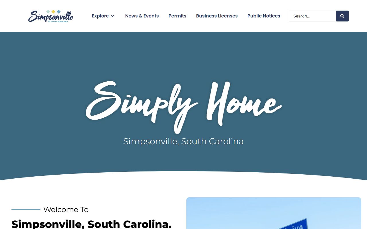 Simpsonville city government page for Simpsonville arrest records