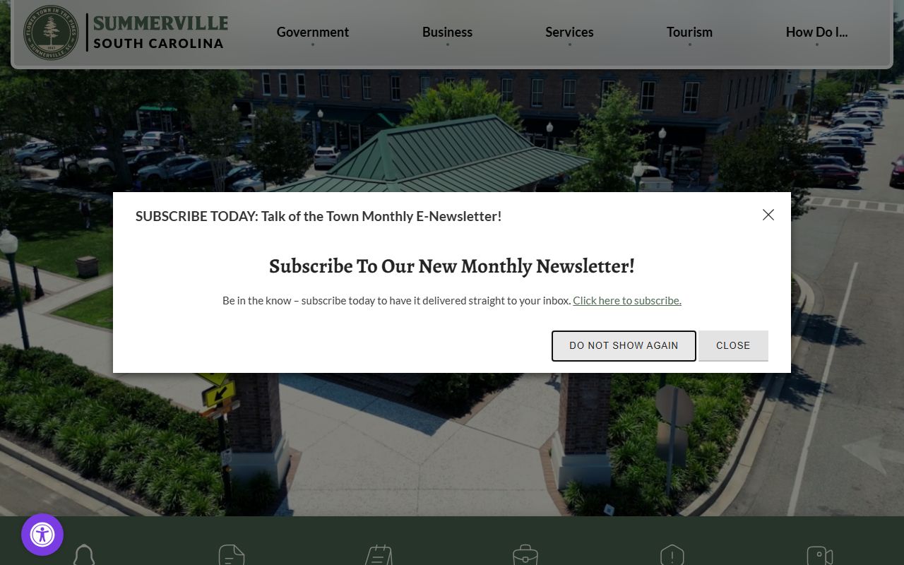 Summerville town government page for Summerville arrest records