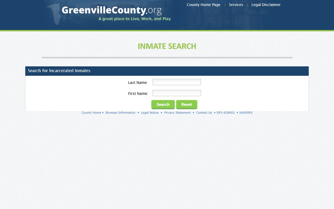 Greenville County Detention Center inmate search for arrest records