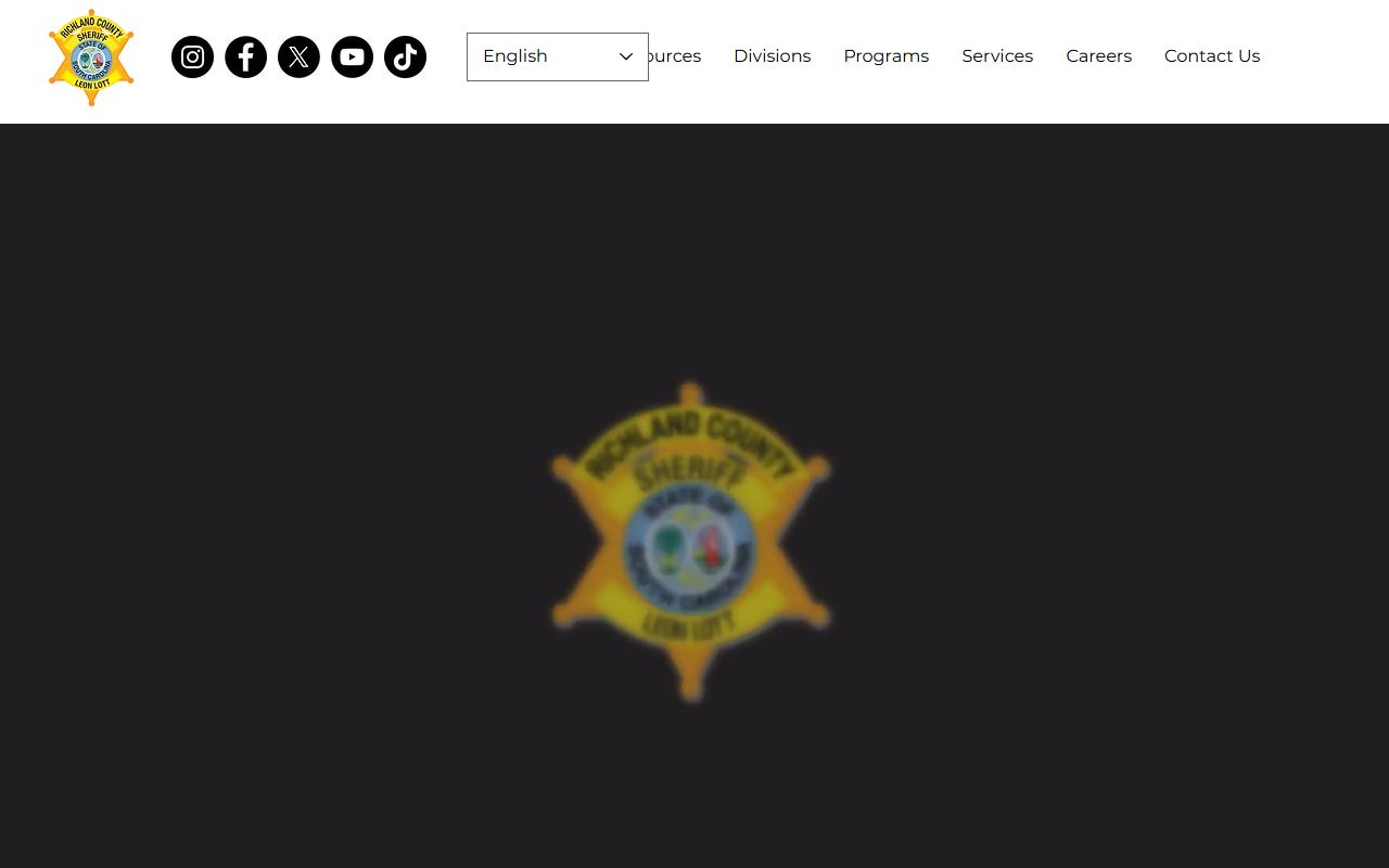 Richland County Sheriff's Department for arrest records